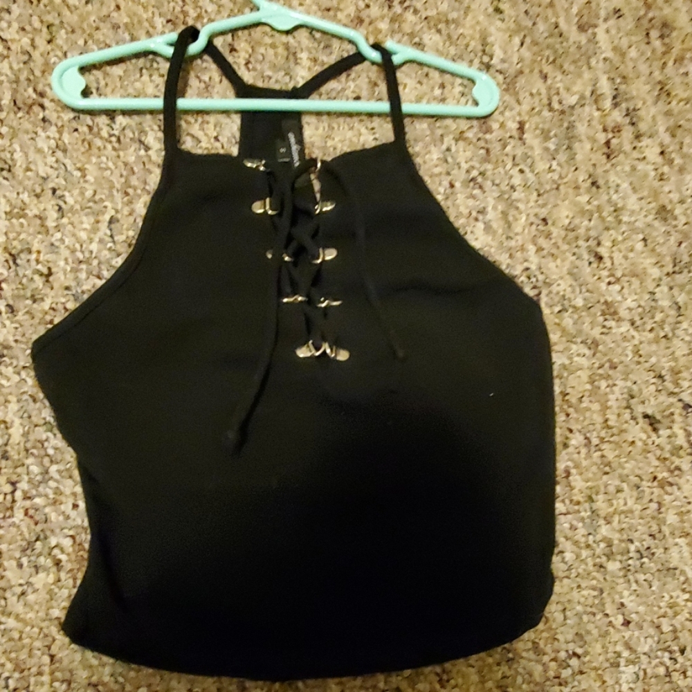 Black Crop top